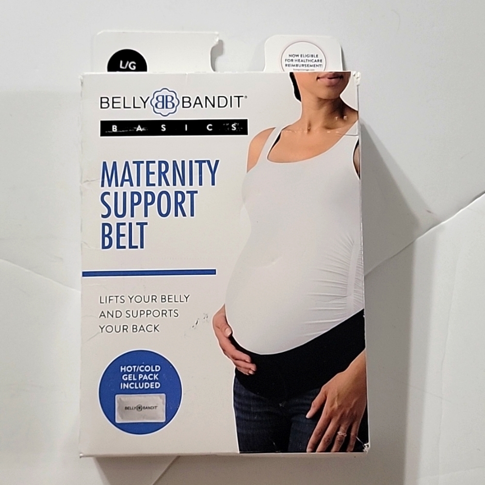Belly & Back Maternity Support Belt - Belly Bandit Black Large - Picture 7 of 8
